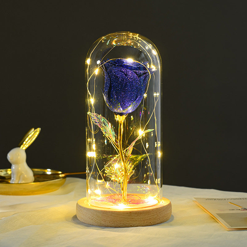 🌹 Rose éternelle LED sous cloche – Cadeau romantique 💖