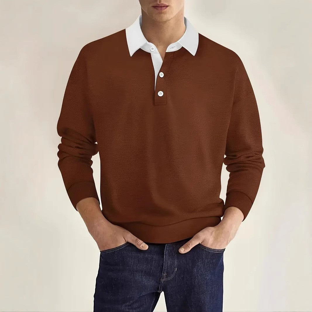 T-shirt Homme à Manches Longues – Uni, Polyvalent et Confortable