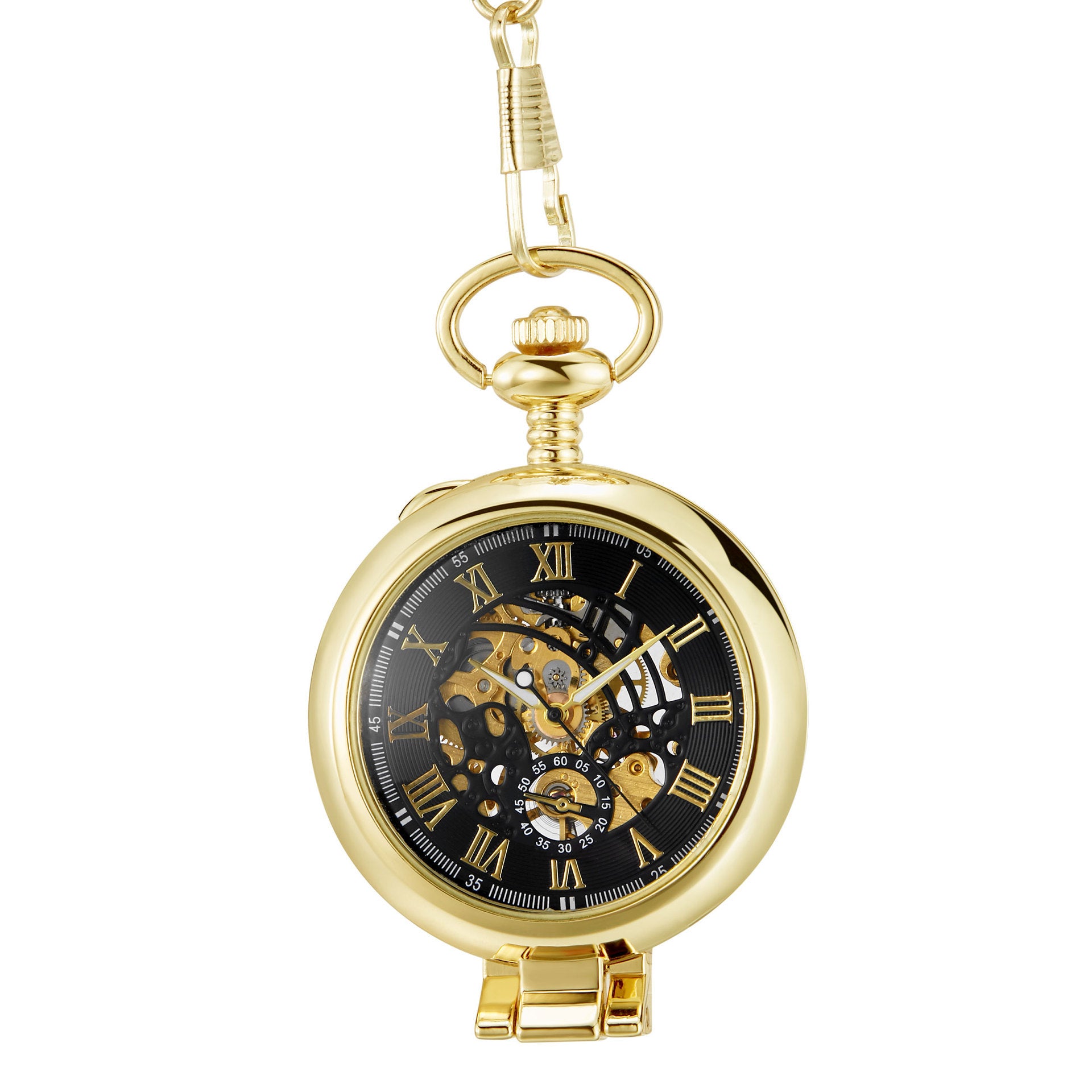 ️ Montre de Poche Mécanique à Clapet avec Loupe