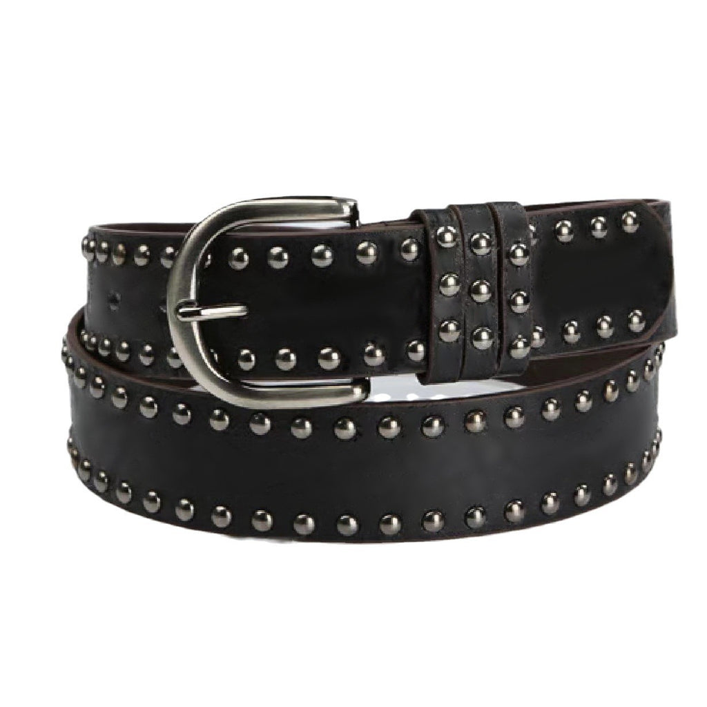 Ceinture Femme – Cuir Souple avec Boucle Ardillon et Rivets Décoratifs