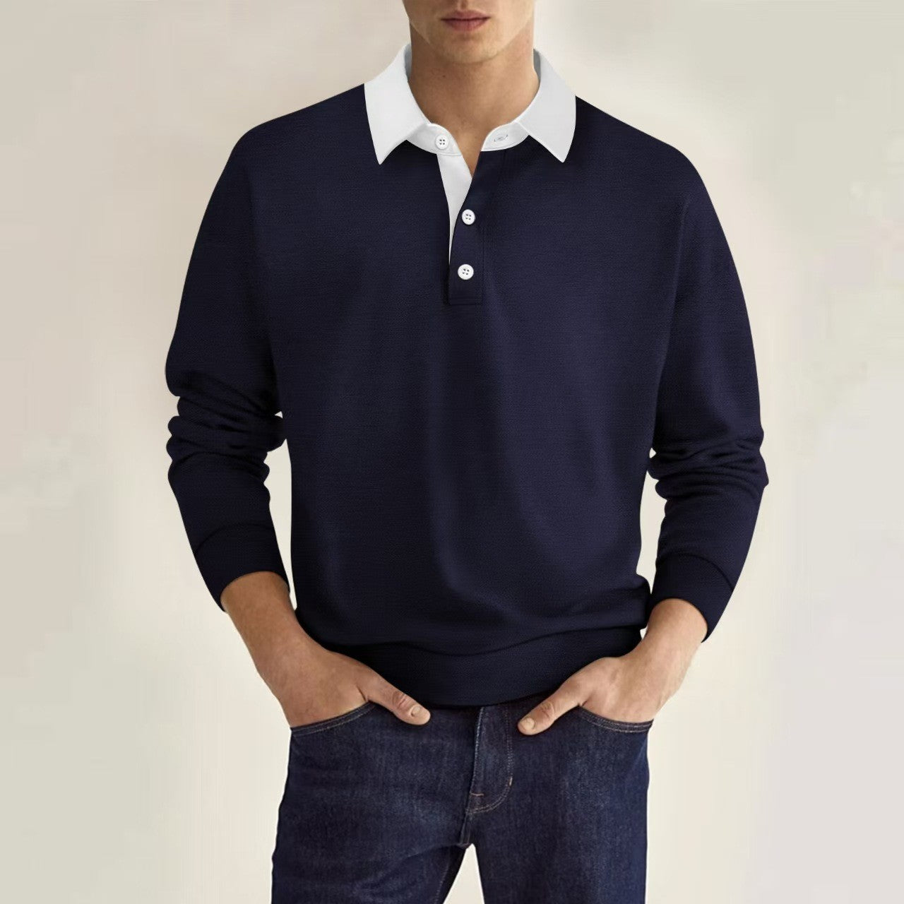 T-shirt Homme à Manches Longues – Uni, Polyvalent et Confortable