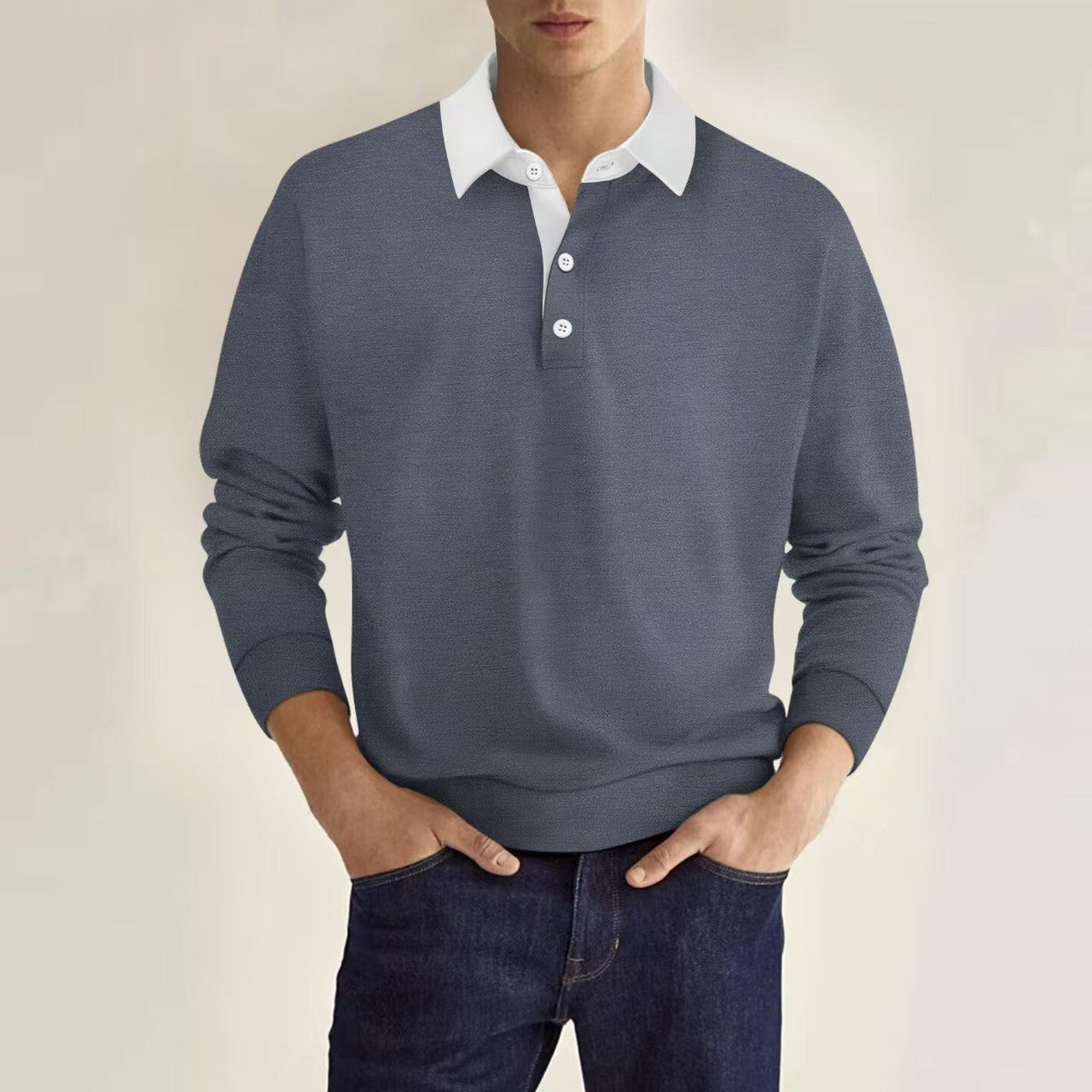 T-shirt Homme à Manches Longues – Uni, Polyvalent et Confortable