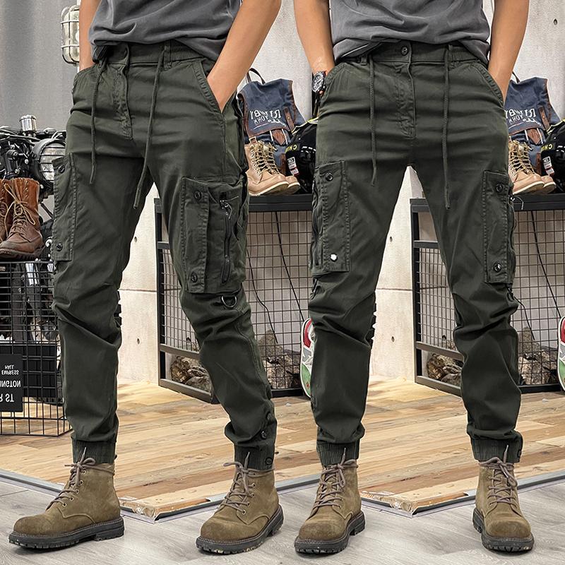 Pantalon Homme Outdoor – Style Tactique, Coupe Droite avec Bas Ajustable