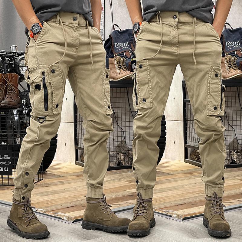 Pantalon Homme Outdoor – Style Tactique, Coupe Droite avec Bas Ajustable