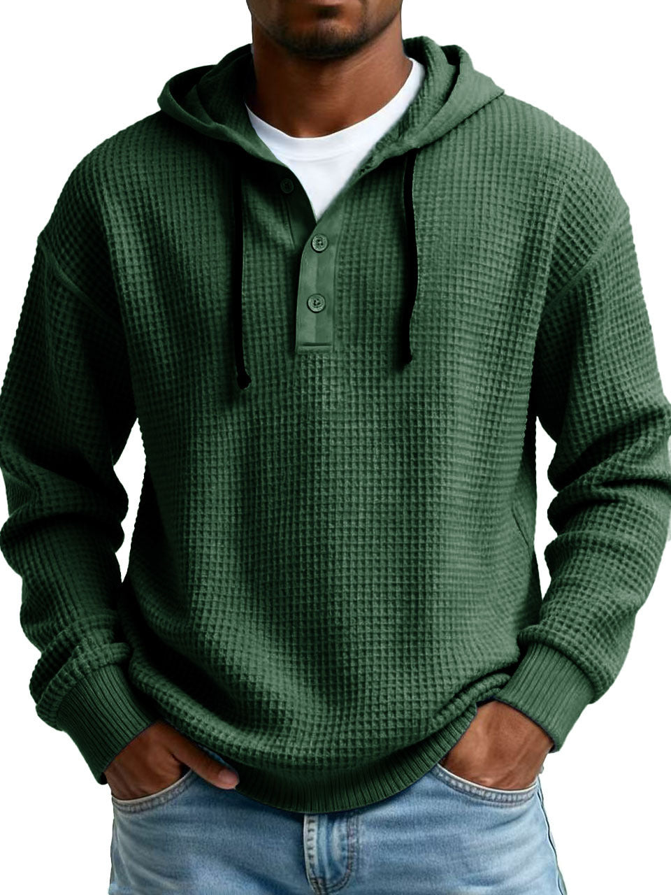 Sweat à Capuche Homme – Jeunesse, Col Zippé et Côtelé