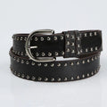 Ceinture Femme – Cuir Souple avec Boucle Ardillon et Rivets Décoratifs