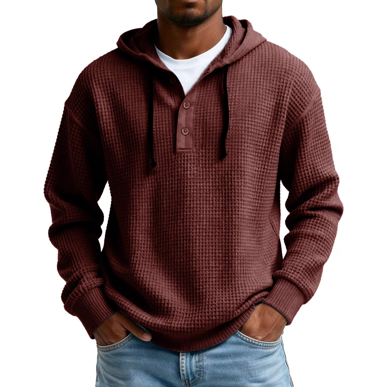 Sweat à Capuche Homme – Jeunesse, Col Zippé et Côtelé