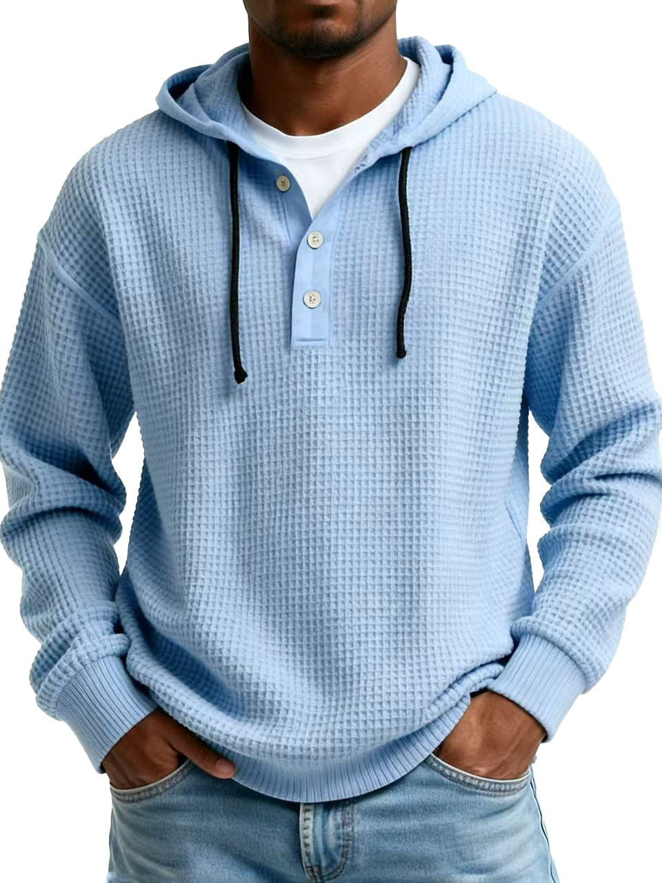 Sweat à Capuche Homme – Jeunesse, Col Zippé et Côtelé