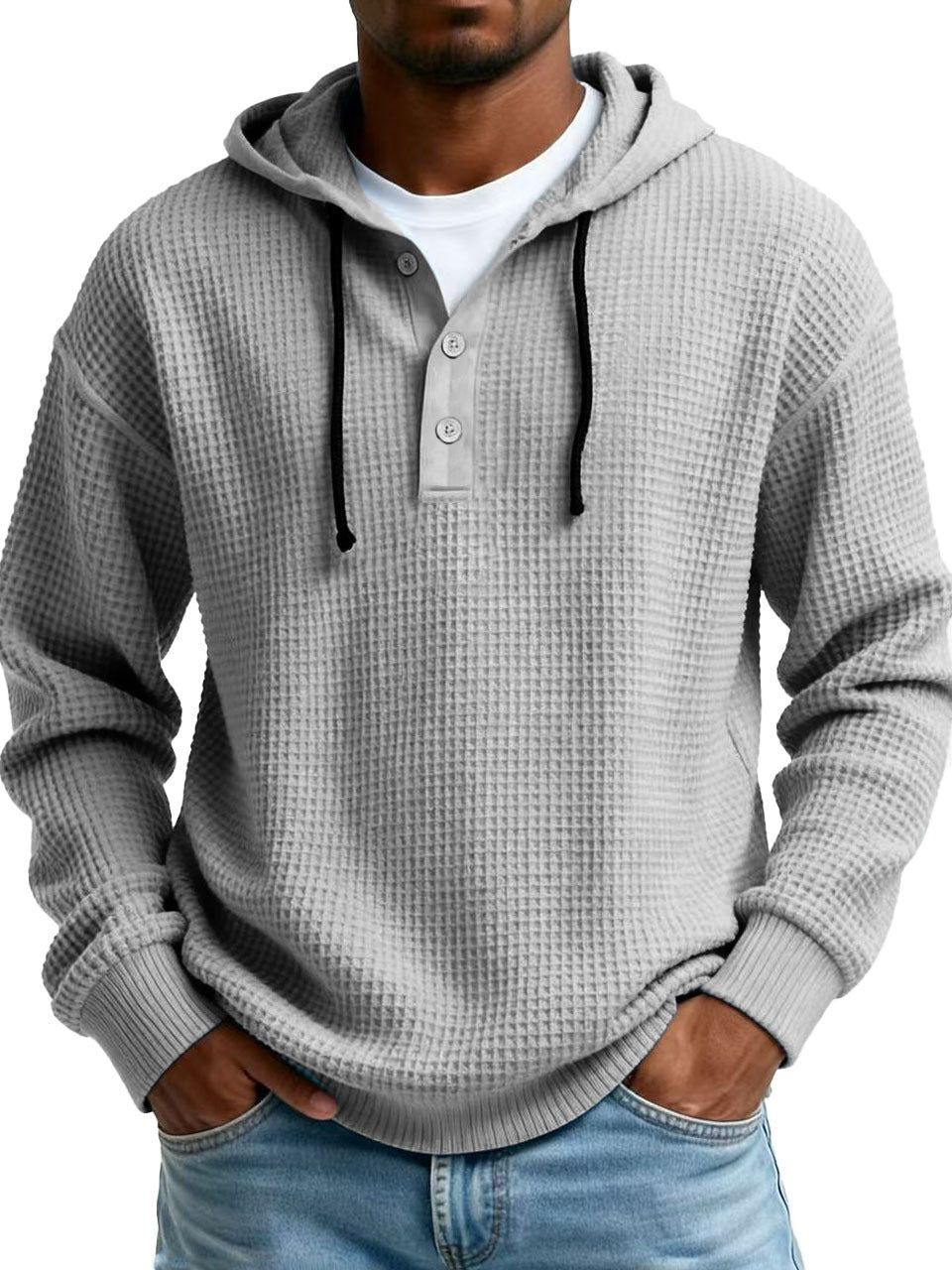 Sweat à Capuche Homme – Jeunesse, Col Zippé et Côtelé