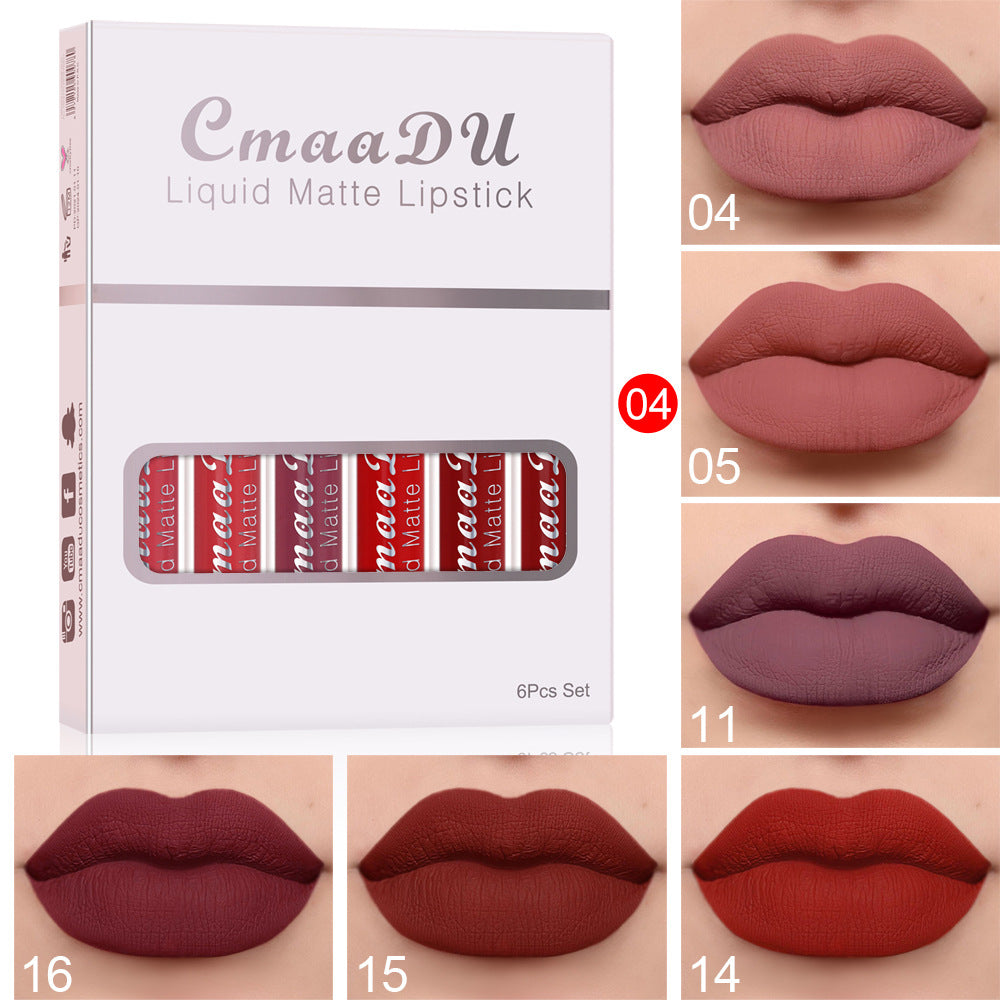 💄 Lot de 6 rouges à lèvres mats – Longue tenue, étanche et brillante ✨