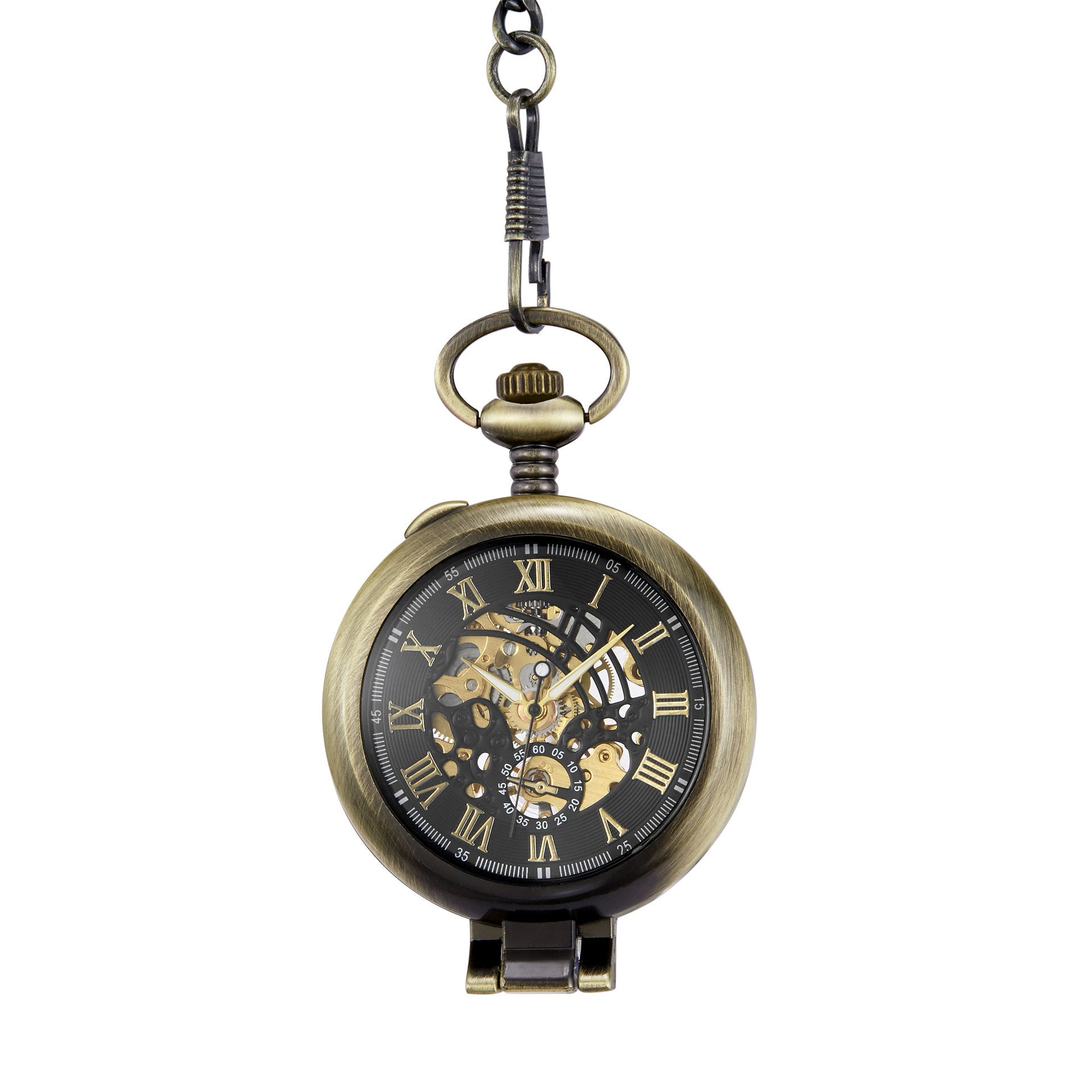 ️ Montre de Poche Mécanique à Clapet avec Loupe