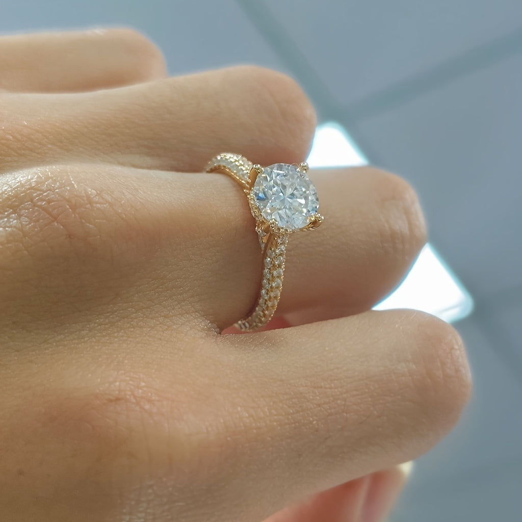 💍 Bague tendance avec diamant Moissanite  ✨
