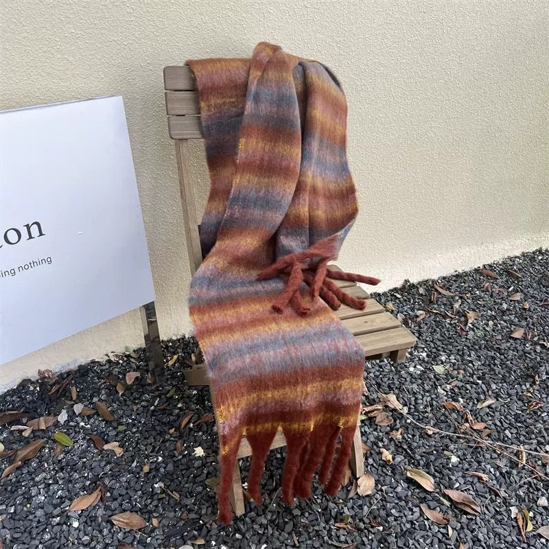 Snood Femme en Mohair – Style Long à Motif
