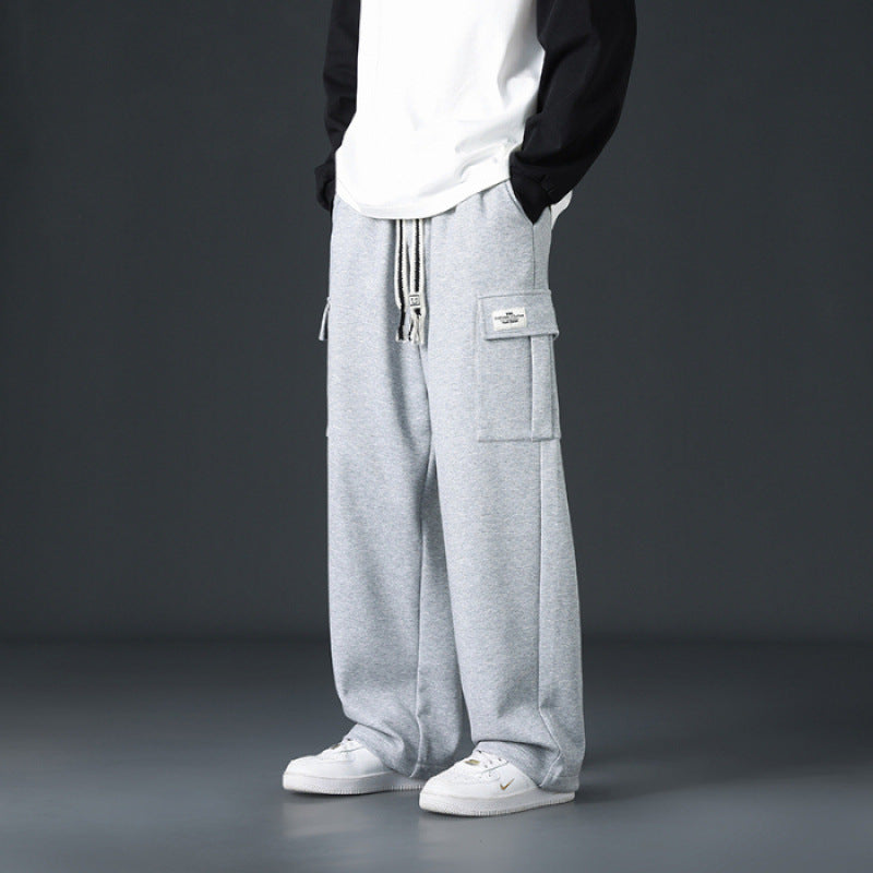 Pantalon Homme Décontracté – Coupe Large et Fluidité Confortable