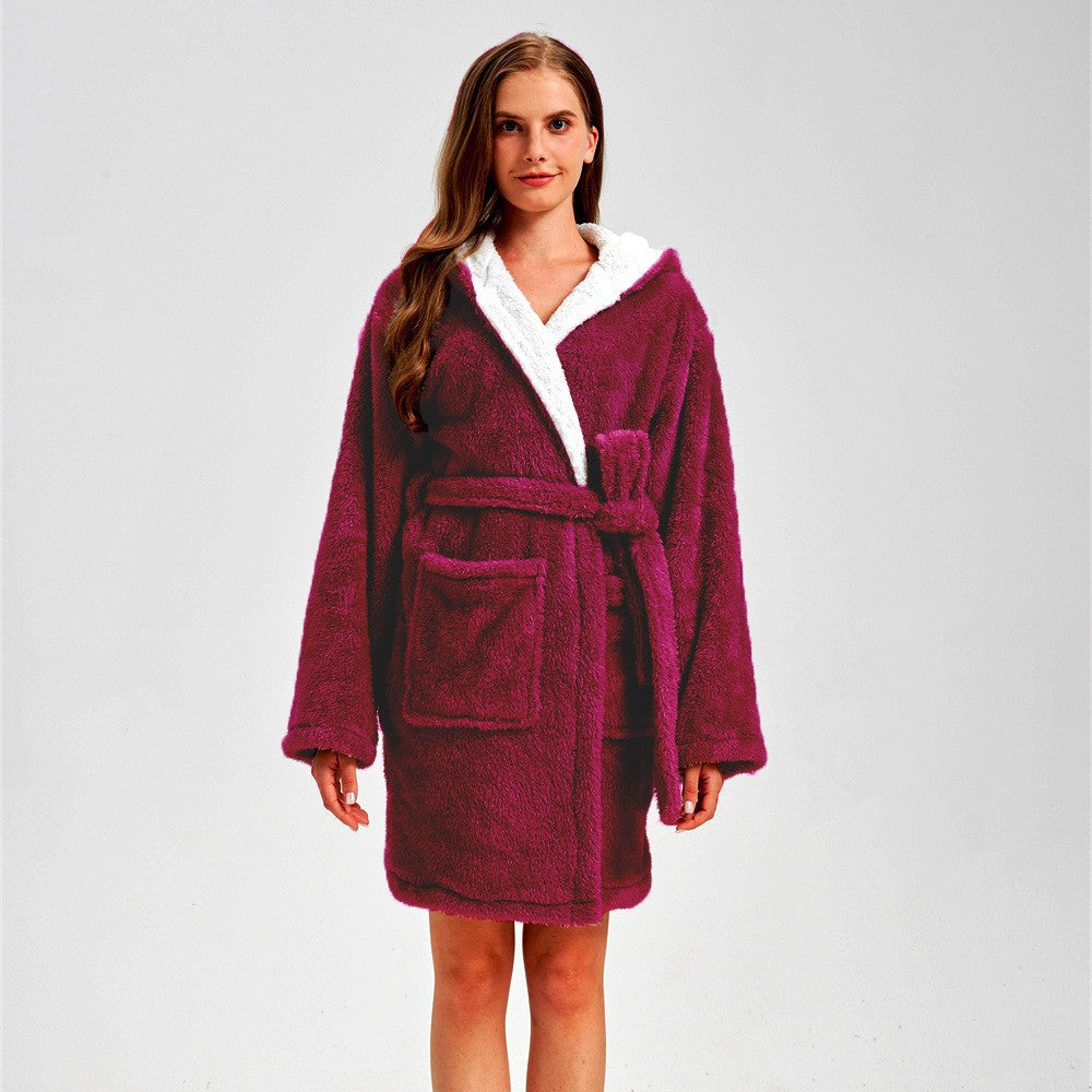 ✨ Peignoir Femme – Doux, Chaud et Confortable en Velours Arctique ✨