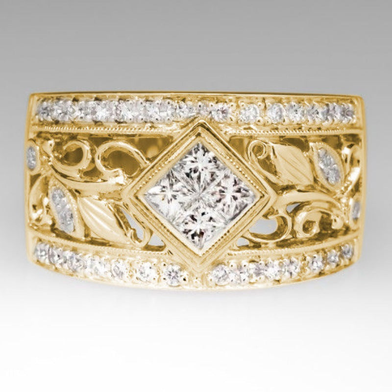 ✨ Bague Large Femme au Style Ethnique Rétro