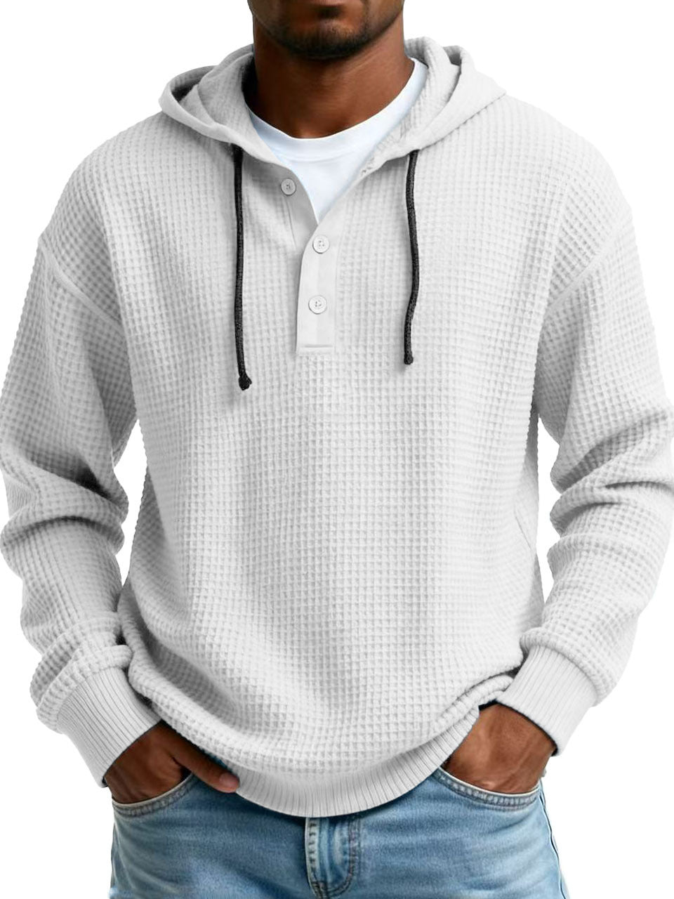 Sweat à Capuche Homme – Jeunesse, Col Zippé et Côtelé