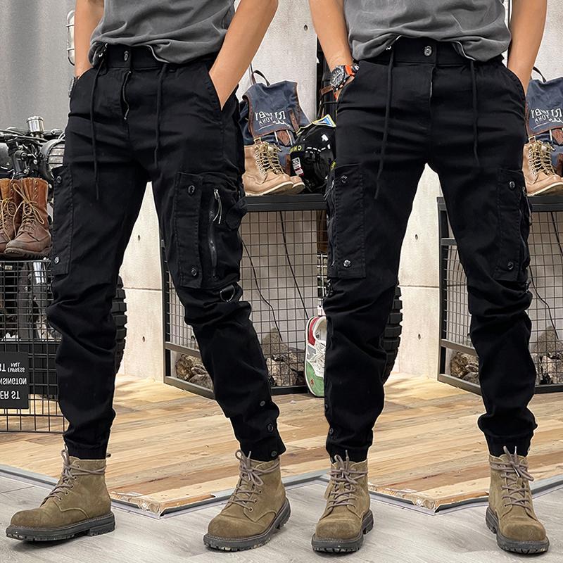 Pantalon Homme Outdoor – Style Tactique, Coupe Droite avec Bas Ajustable