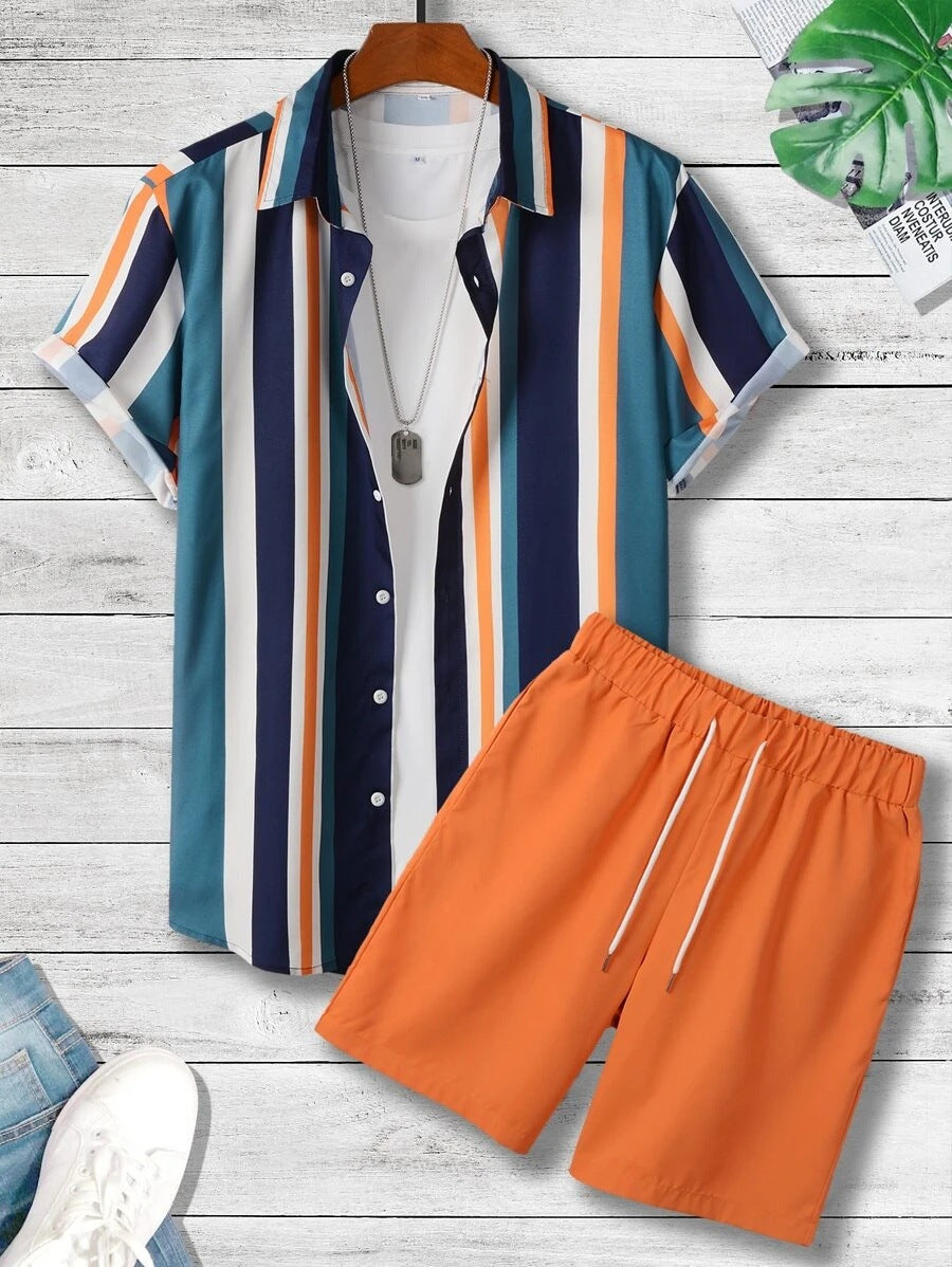 🕶️ Ensemble Homme – Chemise & Costume de Sport 🔥