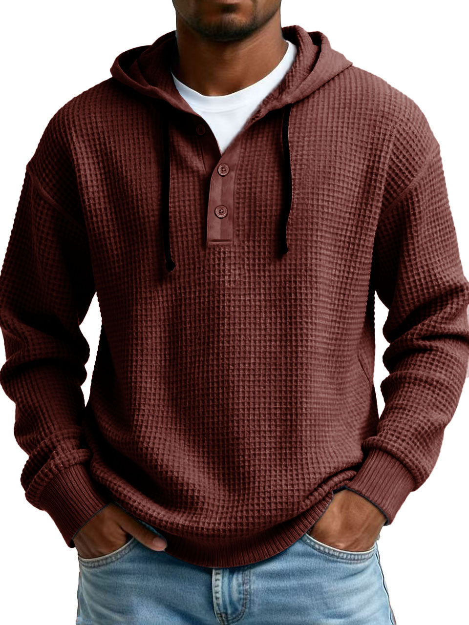 Sweat à Capuche Homme – Jeunesse, Col Zippé et Côtelé