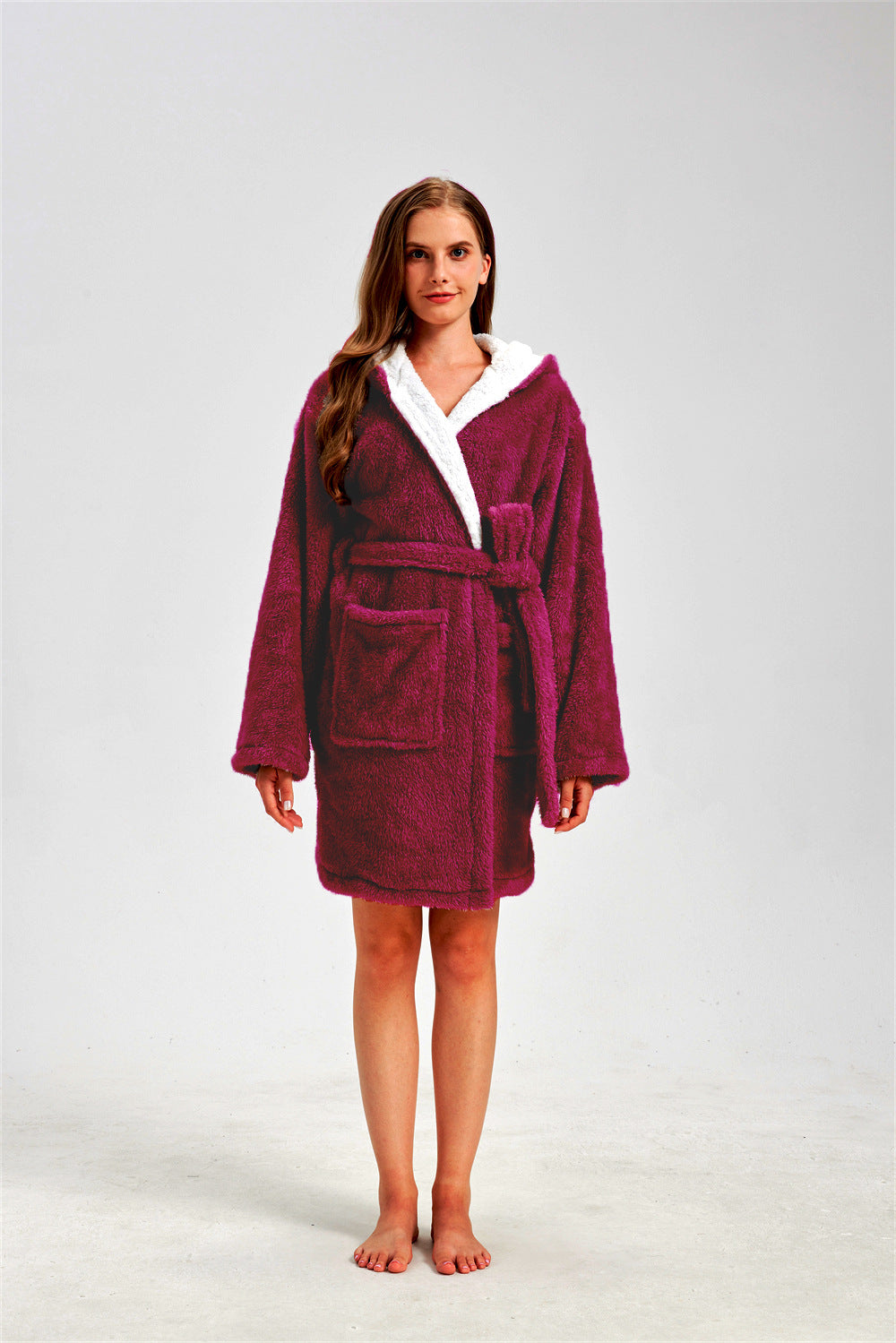 ✨ Peignoir Femme – Doux, Chaud et Confortable en Velours Arctique ✨