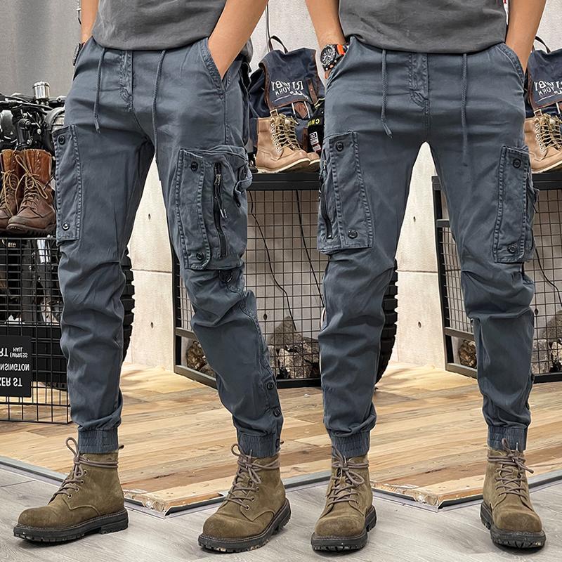 Pantalon Homme Outdoor – Style Tactique, Coupe Droite avec Bas Ajustable