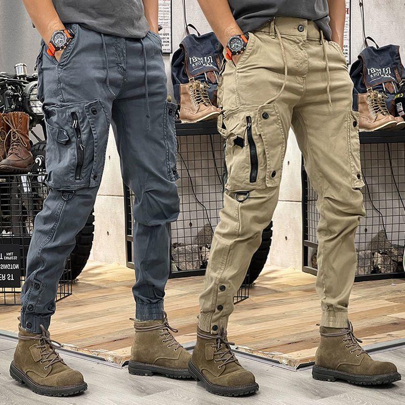 Pantalon Homme Outdoor – Style Tactique, Coupe Droite avec Bas Ajustable