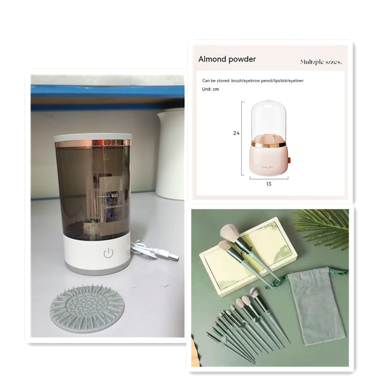 ✨ Nettoyeur de pinceaux maquillage électrique portable ✨