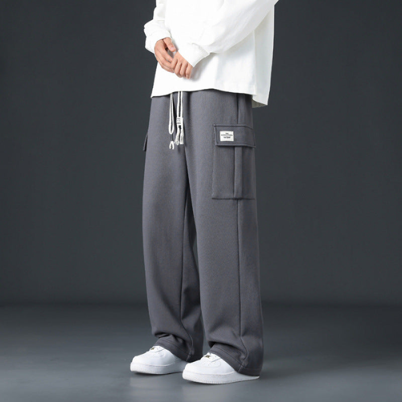 Pantalon Homme Décontracté – Coupe Large et Fluidité Confortable