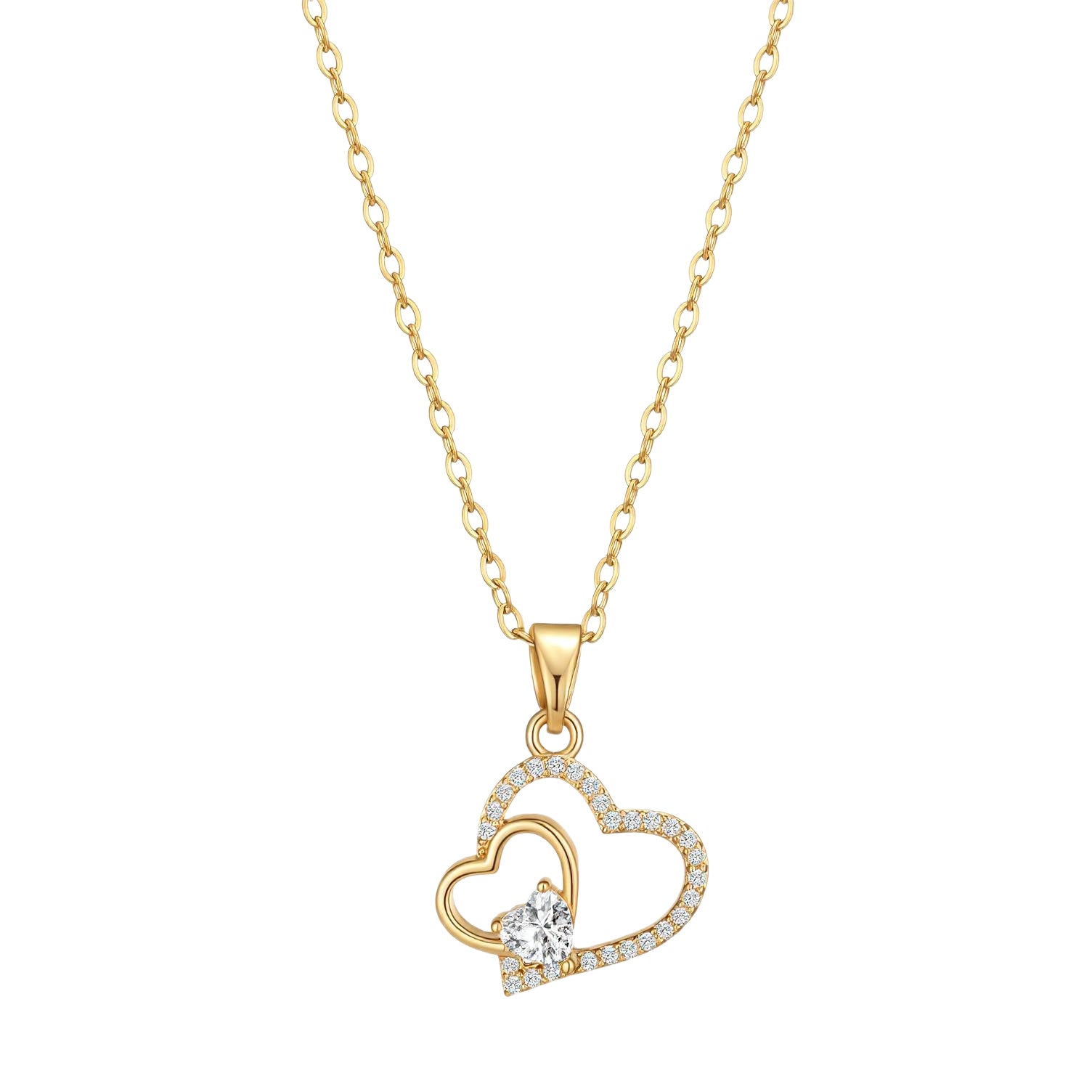 Collier Cœur en Zircon – Chaîne