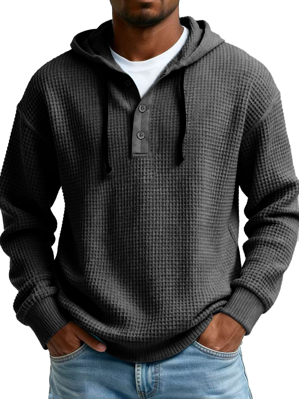 Sweat à Capuche Homme – Jeunesse, Col Zippé et Côtelé
