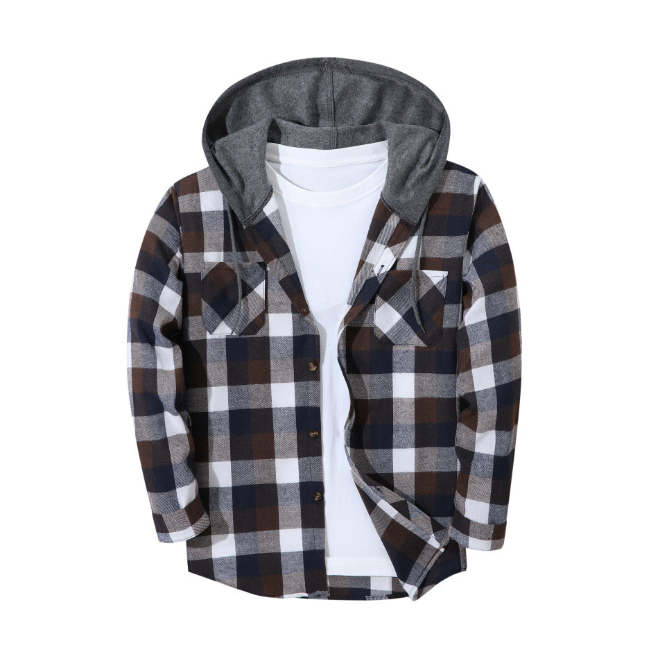 🧥 Veste à capuche à carreaux pour homme 🔥
